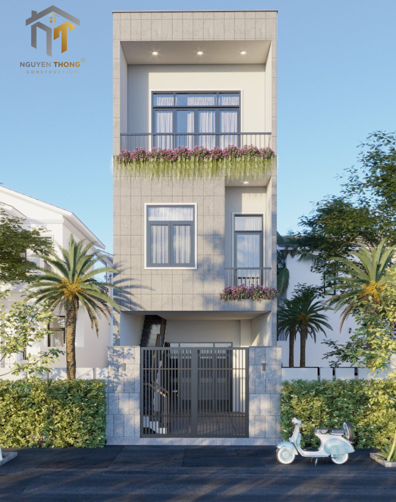 T’S House – Căn hộ 3 tầng tối giản & hiện đại giữa lòng Đà NẵngT’S House